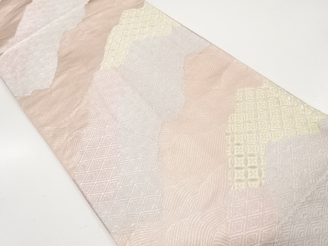 JAPANESE KIMONO / ANTIQUE FUKURO OBI / SILK / WOVEN CLASSICAL PATTERN